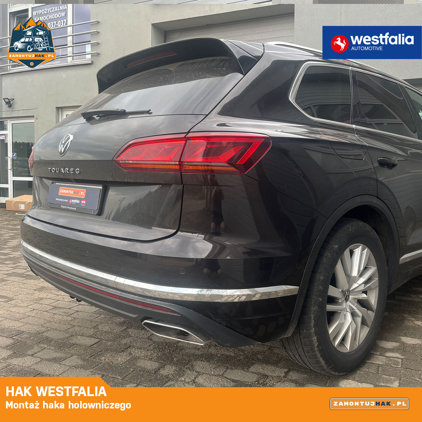 Volkswagen Touareg po montażu haka Westfalia bez zamontowanej kuli